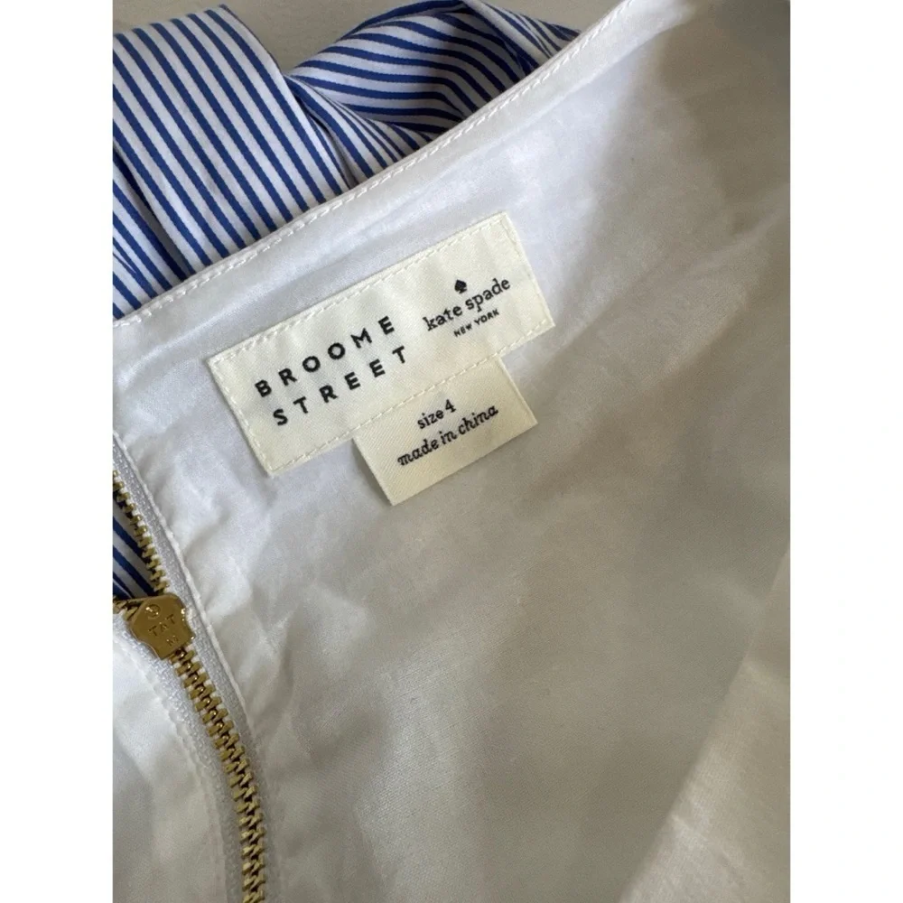 Kate Spade Broome Street Pinstripe Tank Dress Advent Blue Size 4